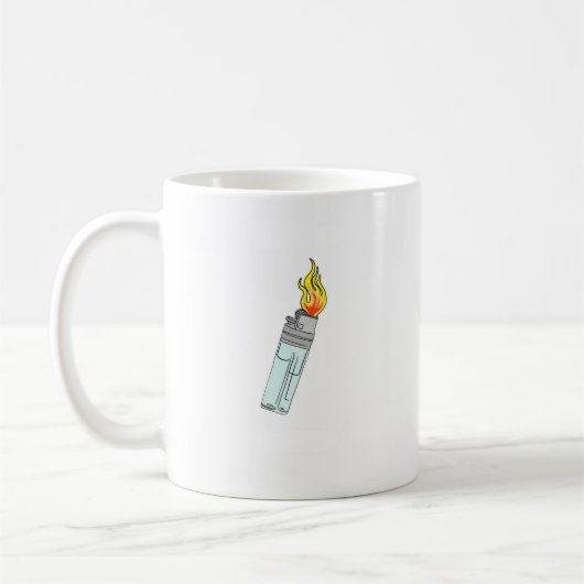 Lichter en vlam ontwerp koffiemok (Links)