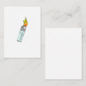 Lichter en vlam ontwerp notitiekaartje (Voorkant / Achterkant)