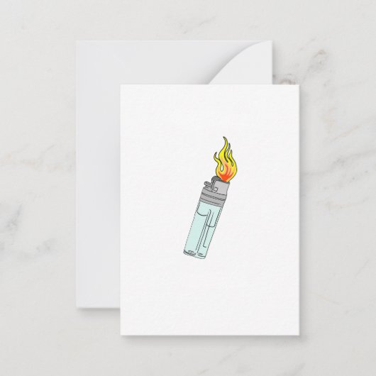 Lichter en vlam ontwerp notitiekaartje (Voorkant)