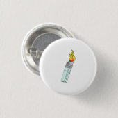 Lichter en vlam ontwerp ronde button 3,2 cm (Voorkant /achterkant)