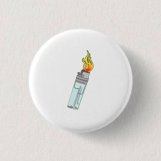 Lichter en vlam ontwerp ronde button 3,2 cm (Voorkant)