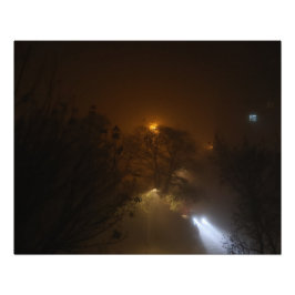 Lichter im Nebel Foto-Vergrößerung Foto Afdruk