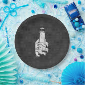 Lichter voor chroomstijl op koolstofvezel papieren bordje (Feest)