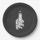 Lichter voor chroomstijl op koolstofvezel papieren bordje (Voorkant)