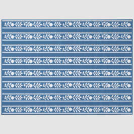 Lichtere Blauwe Been Inleg Bloemrand Decoupage Tissuepapier
