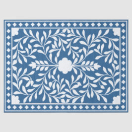 Lichtere Blauwe Traditionele Been Intarsia Decoupa Tissuepapier