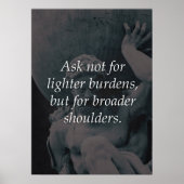 Lichtere burdens vs Broader Shoulders, Stoic Poster (Voorkant)