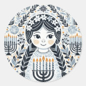 Lichtfestival: Chanoeka Sameach Stickers (Voorkant)
