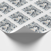 Lichtfestival: Hanukkah Sameach Stickers Cadeaupapier (Hoek)