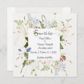 Lichtfloraal bespaart de datum kaart (Voorkant / Achterkant)