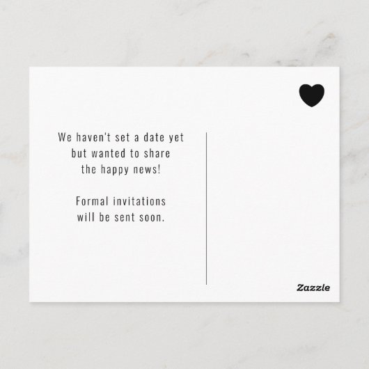 Lichtfoto | Aankondiging Verloving | BRIEFKAART (Achterkant)