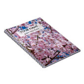 lichtfoto van elegante roze kerry blossom notitieboek (Rechterzijde)