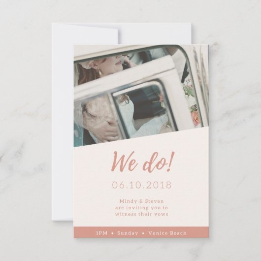 Lichtfoto van het Beach Weddenschap Bedankkaart (Voorkant)