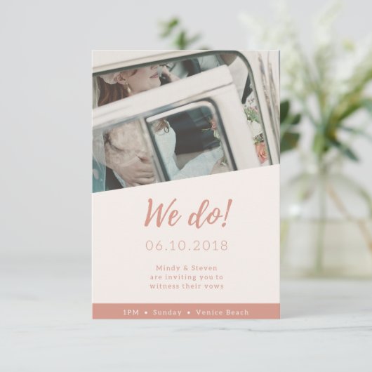 Lichtfoto van het Beach Weddenschap Bedankkaart (Staand voorkant)