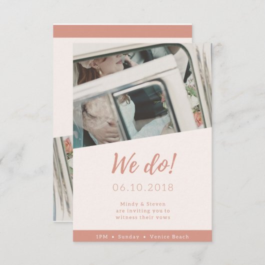 Lichtfoto van het Beach Weddenschap Bedankkaart (Voorkant / Achterkant)