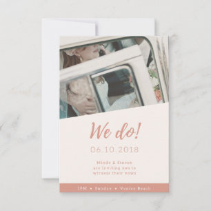 Lichtfoto van het Beach Weddenschap Bedankkaart