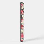 lichtgeel bloemrood rozenbloemen iPhone hoesje (Rechterkant)