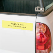 Lichtgeel Eenvoudig Elegant Modern Professioneel Bumpersticker (Op Truck)