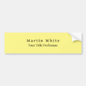 Lichtgeel Elegant Professioneel Modern Bumpersticker (Voorkant)