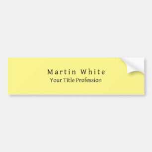 Lichtgeel Elegant Professioneel Modern Bumpersticker