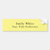 Lichtgeel Elegant Professioneel Modern Bumpersticker (Voorkant)
