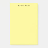Lichtgeel Elegant Professioneel Modern Post-it® Notes (Voorkant)