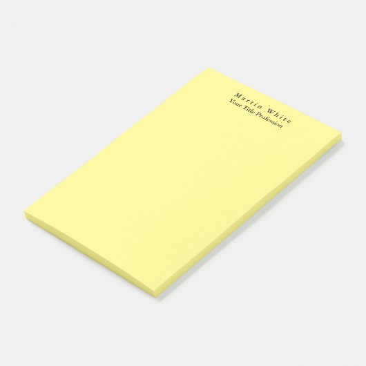 Lichtgeel Elegant Professioneel Modern Post-it® Notes (Schuin)