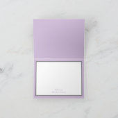 Lichtgeel en Lila Paarse Roos Weddenschap Dank u Bedankkaart (Binnen)