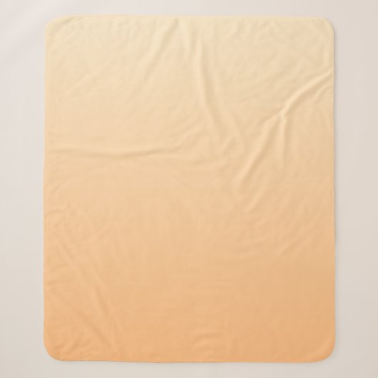 Lichtgeel en Oranje kleurverloop Sherpa Deken (Voorkant)