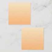 Lichtgeel en Oranje kleurverloop Vierkante Visitekaartje (Voorkant / Achterkant)