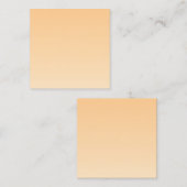 Lichtgeel en Oranje verloop Vierkante Visitekaartje (Voorkant / Achterkant)