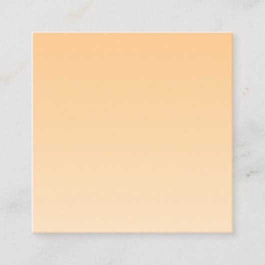 Lichtgeel en Oranje verloop Vierkante Visitekaartje (Voorkant)