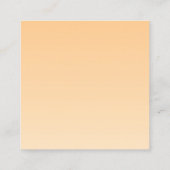 Lichtgeel en Oranje verloop Vierkante Visitekaartje (Achterkant)