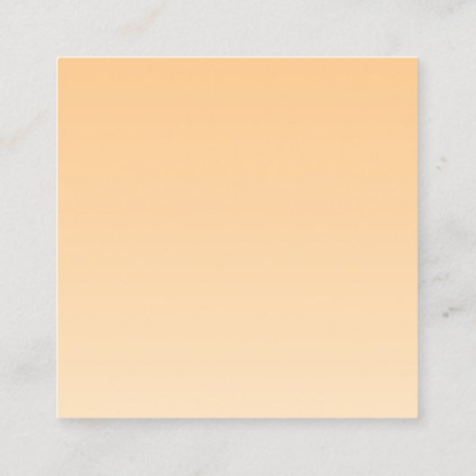 Lichtgeel en Oranje verloop Vierkante Visitekaartje (Achterkant)