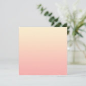 Lichtgeel en Roze Verloop Bedankkaart (Staand voorkant)