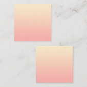 Lichtgeel en roze verloop vierkante visitekaartje (Voorkant / Achterkant)