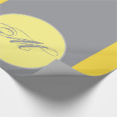 Lichtgeel en zachte grijze Customize mok verpakkin Cadeaupapier (Hoek)