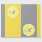 Lichtgeel en zachte grijze Customize mok verpakkin Cadeaupapier (Vlak)