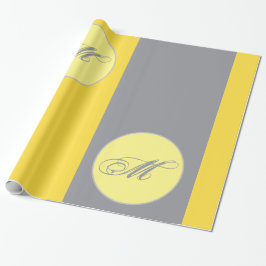 Lichtgeel en zachtgrijs Customize mok verpakking Cadeaupapier