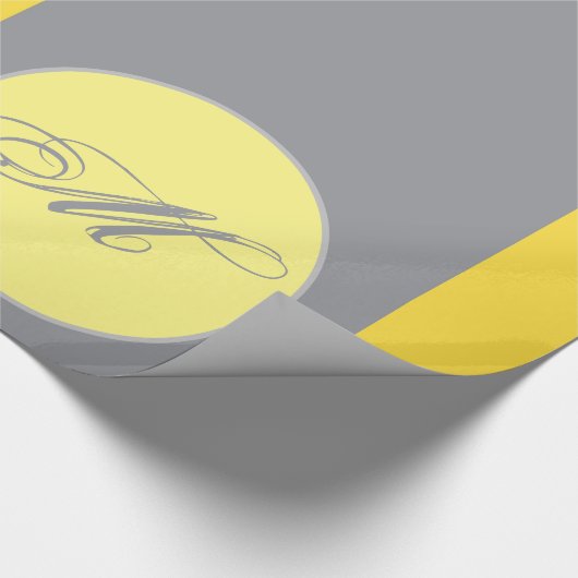 Lichtgeel en zachtgrijze Customize-mok verpakking Cadeaupapier (Hoek)