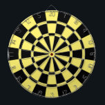 Lichtgeel en zwart dartbord<br><div class="desc">Lichtgele en zwarte dart board</div>
