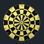 Lichtgeel en zwart dartbord<br><div class="desc">Lichtgele en zwarte dart board</div>
