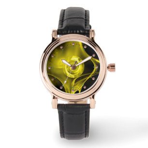 LICHTGEEL FRACTALE ROOS HORLOGE