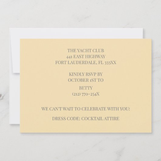 Lichtgeel goud 60ste verjaardag champagne kaart (Achterkant)