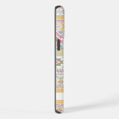  Lichtgeel Groen Roze Blauw Aztec iPhone Hoesje (Rechterkant)