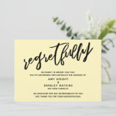 Lichtgeel helaas bruiloft annulering Kaart (Staand voorkant)