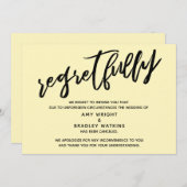 Lichtgeel helaas bruiloft annulering Kaart (Voorkant / Achterkant)