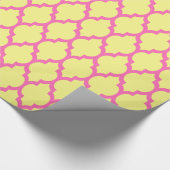 Lichtgeel hete roze Marokkaans #4 Cadeaupapier (Hoek)