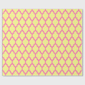 Lichtgeel hete roze Marokkaans #4 Cadeaupapier (Vlak)
