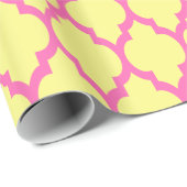 Lichtgeel hete roze Marokkaans #4 Cadeaupapier (Rol Hoek)